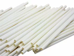 KUNSTSTROHHALME SCHULPACKUNG WEISS PAPIERSTROHHALME KUNSTSTROHHALME 6mm PACKGRÖSSE 250 - Bild 1 von 3
