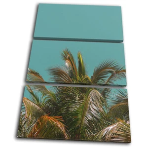 PALMERA TROPICAL MINIMALISTA MODERNO FLORAL LIENZO AGUDOS ARTE DE PARED impresión de imagen - Imagen 1 de 1