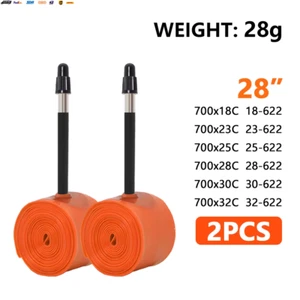 28G Ultralight Bike Inner Tube 700 X 18 25 28 Road Bicycle TPU Tire 45/65/85Mm L - Picture 1 of 8