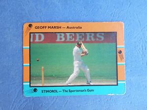 SCANLENS STIMOROL 1988/89 CRICKET CARD - Geoff Marsh # 52 (Aus)