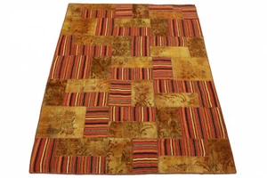 Patchwork Teppich Braun Rot in 270x200cm - Bild 1 von 5