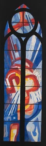 Alfred Kothe Entwurf Kirchenfenster Dom Marburg signiert Gouache 1955 - Picture 1 of 3