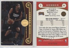 2005-06 Topps First Row Gold Rainbow /325 Chris Webber #6 HOF