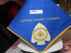 SUFFOLK COUNTY COUNCIL LONG ISLAND N.Y. PHILMONT 1967 NECKERCHIEF F8842 - Picture 1 of 1