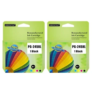 2 Pack PG-245XL Black Ink For Canon PG-245 XL PIXMA MG2500 MG2955 TS3122 TS3322 - Picture 1 of 10