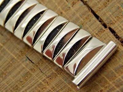 Flex-Let Vintage Stainless Steel Expansion NOS Watch Band 16mm Straight Unused - Image 1 of 4
