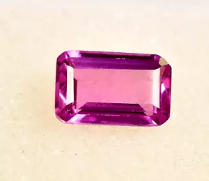 3.15 Ct Natural Ceylon Pink Sapphire Emerald Cut Loose Gemstone - Picture 1 of 7