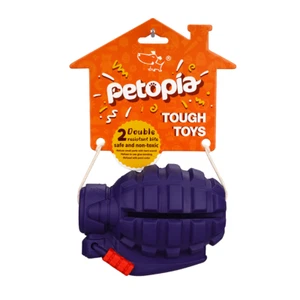 PETOPIA Ultra Tough Dog Chewing Toy - Hand Grenade (Assorted Colour) - Picture 1 of 9