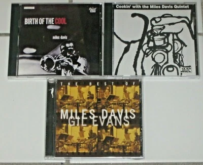 MILES DAVIS 3 CDs COOKIN' WITH, BIRTH OF THE COOL, BEST OF MILES DAVIS GIL EVANS - Image 1 of 2