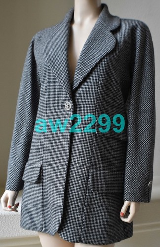 GIACCA LUNGA CHANEL NUOVA CON ETICHETTE 14C TWEED 100% LANA TUTA 42 BOTTONI EXTRA NUOVA