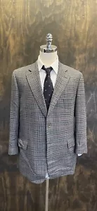Paul Stuart Windowpane Check Soft Wool STUART 3 Jacket in Gray Size 46 R $3195 - Picture 1 of 8
