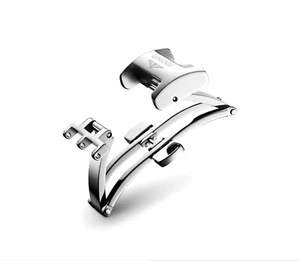 Original Longines 16mm Silver Clasp Buckle For Leather Straps 16mm at Buckle End - Picture 1 of 1