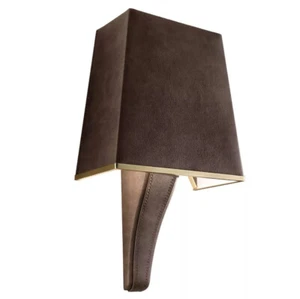 Applique da parete design classico contemporaneo in similpelle marrone MS-036 - Imagen 1 de 2