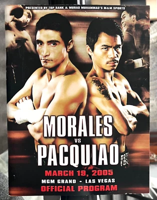 2005 Manny Pacquiao vs Erik Morales Official Program Boxing PacMan MGM Las Vegas - Image 1 of 4