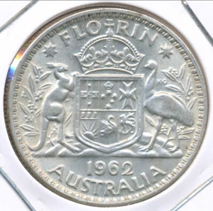 Australia 1962(m) One Florin 2/- Elizabeth II (Silver) - Uncirculated (E27326) - Bild 1 von 3