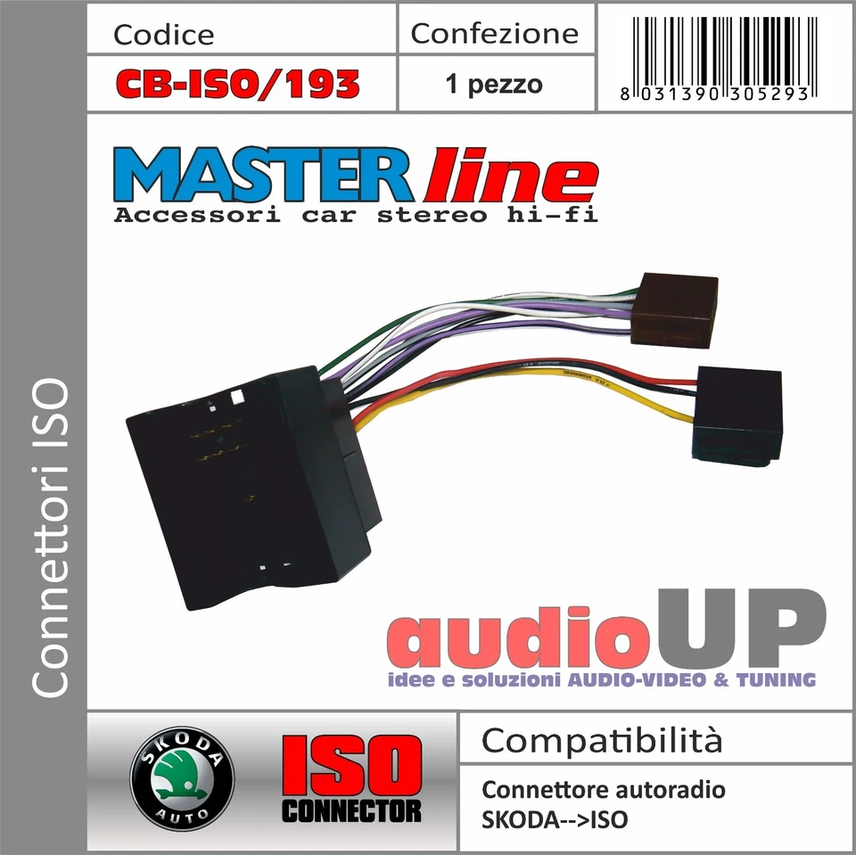 Conector Radio Ujier > Iso Altavoces + Alimentando Skoda Citygo De 2012 IN Poi - Imagen 1 de 1