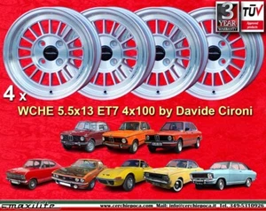 4 Cerchi Opel Kadett Manta Ascona GT BMW E21 2002 5.5x13 ET7 4x100 Wheels Felgen - Foto 1 di 24