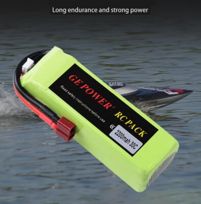 30C 14.8V 2200mAh 4S battery T plug for Feilun FT011 Traxxas Proboat Redcat Rc - Image 1 of 4