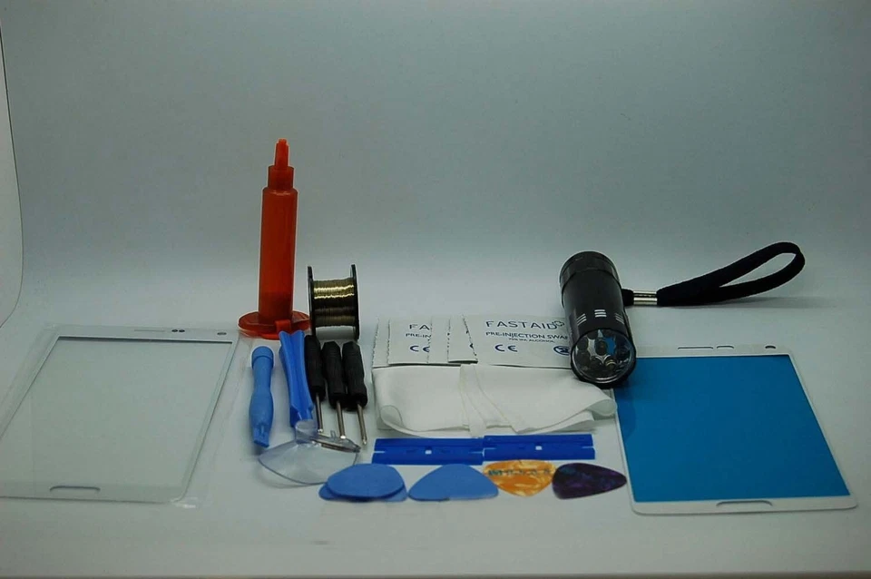 Cristal Frontal, Kit Reparación Pantalla para Samsung Note 2 Blanco con Pegamento Loca, Alambre  Foto 1 de 1