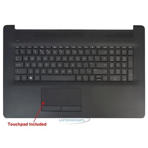 Fits For HP 17-CA1500NA Keyboard Complete Housing Palmrest + Touchpad UK Black - Picture 1 of 5