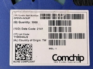 3.000 COMCHIP CPDV5-3V3UP TVS DIODO 3.3 VWM 8VC SOT-353 - Imagen 1 de 2