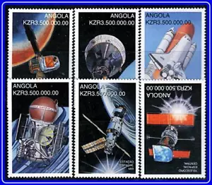 ANGOLA = ASTRONOMÍA Y RUSIA Y EE. UU. en el ESPACIO x6 hermosos SELLOS sin montar o nunca montados ** - Imagen 1 de 1