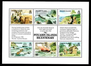 Pitcairn Islands 1989 Bicentenary of Settlement Sheetlet SG 335-340 U/M - Bild 1 von 1