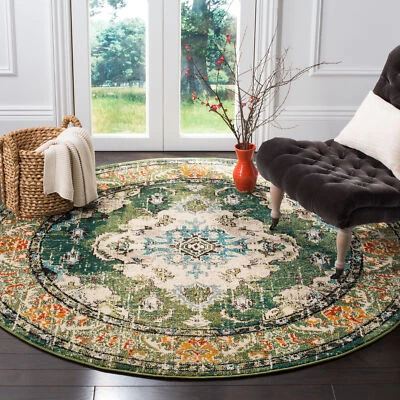 Safavieh Classic Texture Forest Green Vintage Area Rug MNC243F - Image 1 of 3