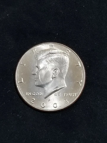 2003 P President Kennedy Half Dollar Fifty Cent Coin Money U.S. Mint Roll Coins Cover