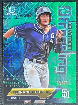 2018 BOWMAN CHROME FERNANDO TATIS JR MOJO REFRACTOR GREEN TRENDING #59/99 - Image 1 of 2