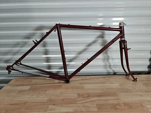 Vintage 1984 Trek 720 Touring / Road Bike Frame - Burgundy - 48cm Small - Picture 1 of 19
