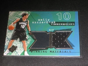 WALLY SZCZERBIAK WOLVES LEGEND CERTIFIED AUTHENTIC GAME USED NBA JERSEY CARD - Picture 1 of 1