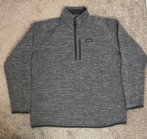 Patagonia Better Maglione Uomo Taglia XXL Grigio 1/4 Zip Pullover Giacca - Foto 1 di 10