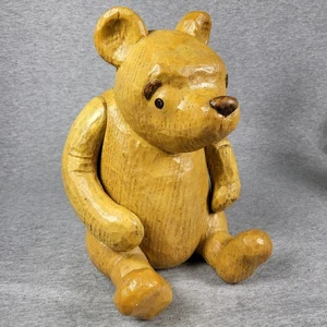 Walt Disney Company Classic Resin Wooden Collectible Winnie The Pooh Bear Figure - Picture 1 of 12