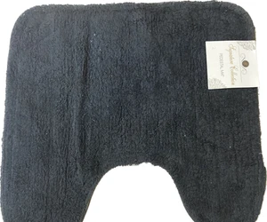 Alfombra de baño pedestal negra 100 % algodón accesorio de lujo nuevo en precio - Imagen 1 de 1