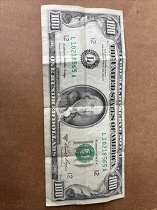 100 dollar bill Series 1981 A, G1 - Picture 1 of 10