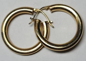 14k Gold Hoop Earrings 2.2 Grams Wearable Not Scrap No Reserve - Picture 1 of 6