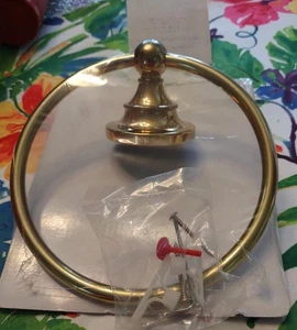 Gatco TIARA Solid Forged Brass Towel Ring 6.5" Rnd 2 Vertical Rows Tooth Dsgn NU - Picture 1 of 8