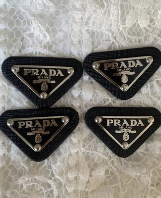 Lot of 4 The Emblem/Tag/Patch Triangle Silver Logo and Black - Image 1 of 4