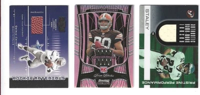 3 Football Memorabilia: Quiuncy Carter, Brian Robiskie, Duce Staley - Image 1 of 2
