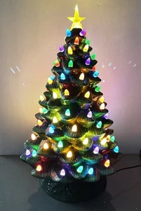 Mr. Christmas Albero di Natale in Ceramica Illuminato Nostalgico Retrò - Foto 1 di 11
