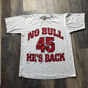 Nutmeg No Bull 45 He’s Back (Michael Jordan) T Shirt Size Large Chicago Bulls - Picture 1 of 10