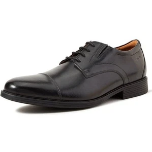 Clarks Collection Dress Shoes Mens Tilden Derby Oxford Black Leather 8.5 - Picture 1 of 7