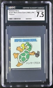 CGC 7.5 Topsun SUPER MARIO BROS GUM trading Card STICKER Hammer Bros NINTENDO !! - Picture 1 of 1
