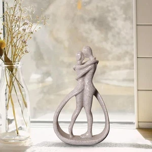 Couple Statue Lovers Sculpture Collectible Resin Desktop Ornament for Living - Picture 1 of 29