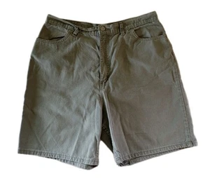 Pantaloncini vintage anni 90 Y2K mamma denim vita alta made in USA donna taglia 16 18 grigi - Foto 1 di 6