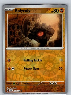 Rolycoly 093/162 Reverse Holo Common SV05: Temporal Forces NM - Image 1 of 2