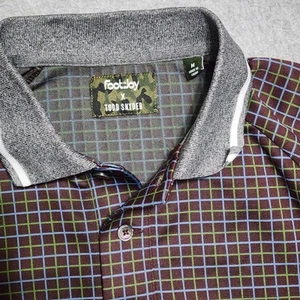 Footjoy X Todd Snyder Collab Golf Polo Check Window Print Logo Medium Stretch - Picture 1 of 11