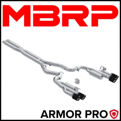 MBRP S72823CF Armor Pro 3" Cat-Back Exhaust System 2024-2025 Ford Mustang 5.0L - Image 1 of 4