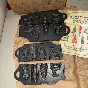 1995 Set of 2 John Wright Clear Toy Candy Lollipop Sucker Chocolate Molds 4 PCS - Picture 1 of 2